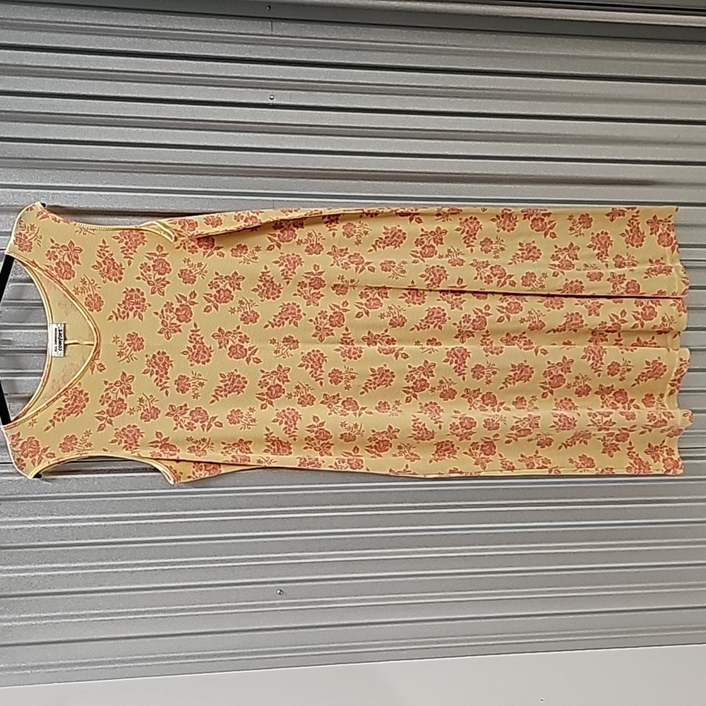 All Amercian Comfort * Yellow Sleeveless Stretch Sun Dress * Size XL * Vintage